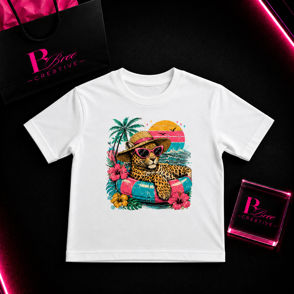 Summer Leopard Kids Graphic T-Shirt