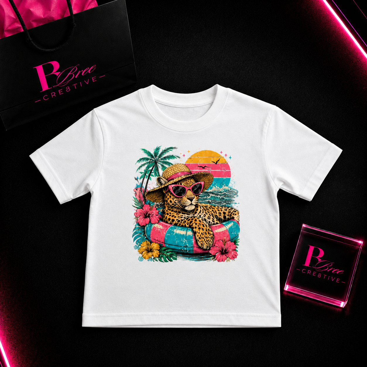 Summer Leopard Kids Graphic T-Shirt