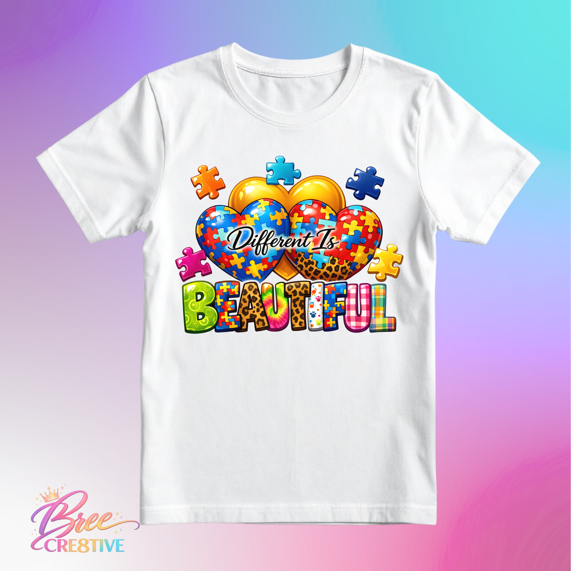 Different Is Beautiful Autism Awareness T-Shirt